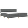 vidaXL Cama Box Spring LED Cinza Escuro 200 x 200 cm tecido