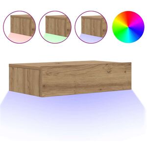 vidaXL M&oacute;vel de TV com luzes LED 60x35x15,5 cm carvalho artisiano
