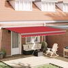 vidaXL Toldo Retr&aacute;til Vermelho 4 &times; 3 m Lona e Alum&iacute;nio