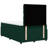 vidaXL Cama boxspring com colch&atilde;o 120x190 cm veludo verde-escuro