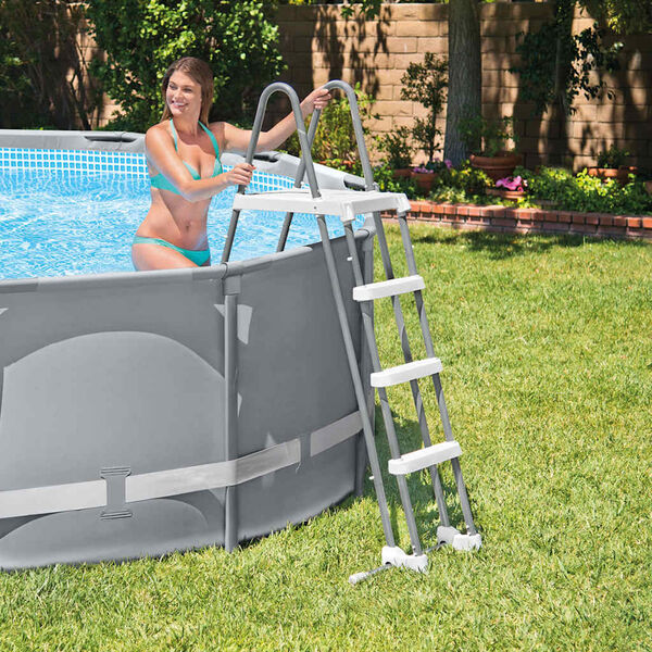 Intex Escada de seguran&ccedil;a para piscina 4 degraus 122 cm