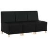vidaXL Unidade de Sof&aacute; Modular Sem Bra&ccedil;os 3 unid. Preto