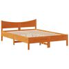 vidaXL Estrutura cama c/ cabeceira 150x200cm pinho maci&ccedil;o castanho-mel
