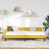 vidaXL Estrutura de Cama de Canto Amarelo 90 cm x 200 cm Veludo