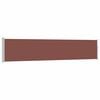 vidaXL Toldo lateral retr&aacute;til para p&aacute;tio 100x500 cm castanho