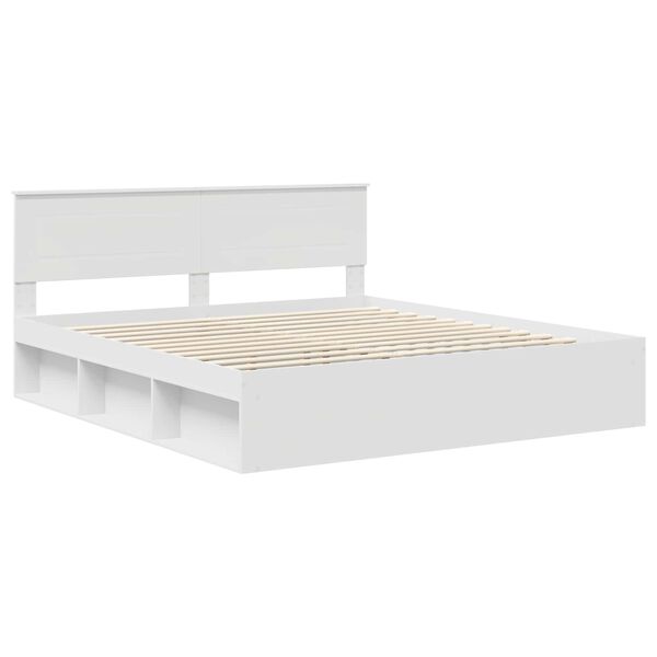 vidaXL Estrutura da Cama Branco 200 x 200 cm Madeira processada