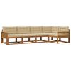 vidaXL Conjunto de Sof&aacute;s para Exterior 5 pcs Natural e Bege