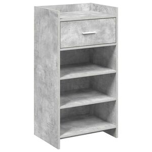vidaXL Arm&aacute;rio de Sapatos com gaveta Cinzento Cimento 48 x 36 x 92 cm