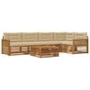 vidaXL Conjunto de Sof&aacute;s para Exterior 6 unid. Natural e Bege