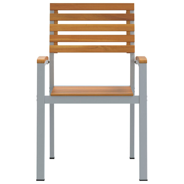 vidaXL Cadeira de Jardim 2 pcs Castanho 56 x 57 x 87 cm