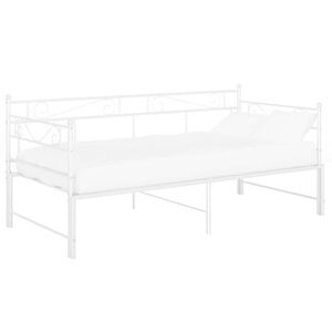 vidaXL Estrutura sofá-cama de puxar 90x200 cm metal branco