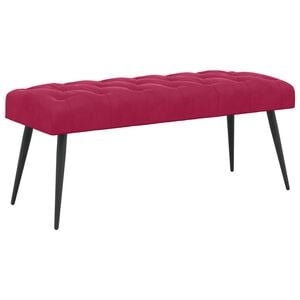 vidaXL Banco com bot&otilde;es estofados Vinho Vermelho 110 x 40 x 46 cm