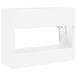 vidaXL Suporte de Guarda-Sol com armazenamento Branco 65 x 24 x 50 cm