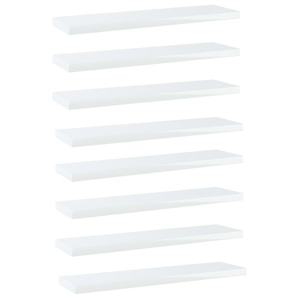 vidaXL Prateleiras para estante 8 pcs 40x10x1,5cm contraplacado branco