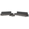 vidaXL 8 pcs conjunto lounge de jardim vime PE cinzento