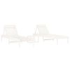 vidaXL Espregui&ccedil;adeiras 2 pcs com mesa pinho maci&ccedil;o branco