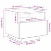vidaXL Arm&aacute;rio de Cabeceira com gaveta Carvalho Preto 40 x 39 x 37 cm