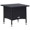 vidaXL 3 pcs conjunto lounge para jardim c/ almofadões vime PE preto