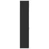 vidaXL Arm&aacute;rio de arruma&ccedil;&atilde;o estreito derivados de madeira preto