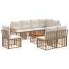 vidaXL Conjunto de Sof&aacute;s para Exterior 9 unid. 8 lugar