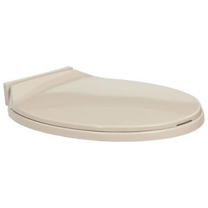 vidaXL Tampo de sanita oval com fecho suave damasco