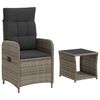 vidaXL Conjunto de Lounge de Jardim 2 unid. Cinza e Cinza Escuro