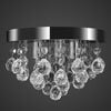 Lustre redondo de cristal cromado