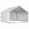 vidaXL Galinheiro com Telhado Prateado 200 x 200 x 150 cm