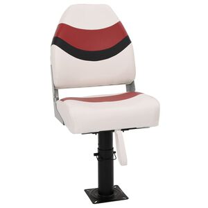 vidaXL Assento de barco c/ pedestal ajust&aacute;vel em altura rota&ccedil;&atilde;o 360&deg;