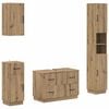 vidaXL Conjunto de Arm&aacute;rios de Banheiro com 4 Pe&ccedil;as HOORN