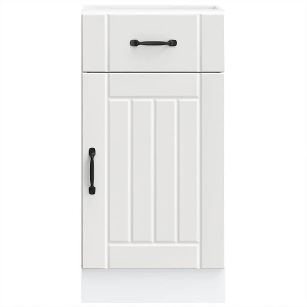 vidaXL Arm&aacute;rio de cozinha baixo Lucca derivados de madeira branco