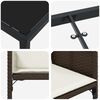 vidaXL Conjunto de Jantar para Jardim 5 pcs Castanho vime PE