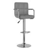 vidaXL Banco de bar couro artificial cinzento