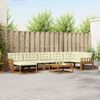 vidaXL Conjunto de Sof&aacute;s para Exterior 22 pcs Natural e Creme