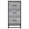 vidaXL Aparador 35,5x35x76 cm deriv. de madeira/metal cinzento sonoma