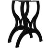 vidaXL Pernas p/ mesa de jantar 2 pcs estrutura em cruz ferro fundido