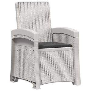vidaXL Cadeira de Jardim Reclin&aacute;vel com Apar&ecirc;ncia de Rattan PP