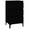 vidaXL Mesa de cabeceira 40x35x70 cm derivados de madeira preto