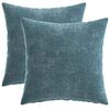 vidaXL Capa almofada 2 unid. HEERLEN Azul 35 x 35 cm Tecido Chenille