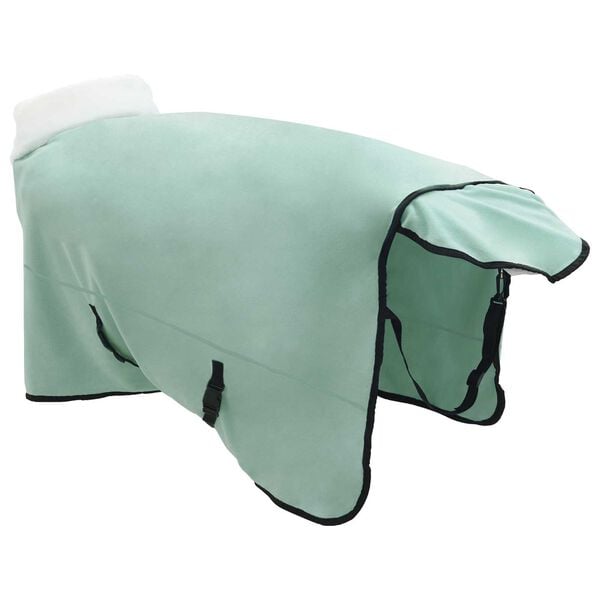 vidaXL Cobertor de Cavalo Verde escuro total 165 cm Fleece polar