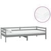 vidaXL Sof&aacute;-cama com colch&atilde;o 90x200 cm pinho maci&ccedil;o cinzento