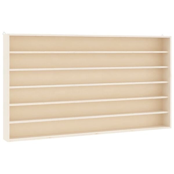 vidaXL Vitrine de colecionador de madeira com 6 prateleiras