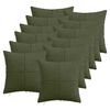 vidaXL Capa almofada 12 pcs ALMELO Verde 45 x 45 cm cord&atilde;o