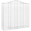 vidaXL Cestos gabi&atilde;o arqueados 30 pcs 200x50x180/200 ferro galvanizado