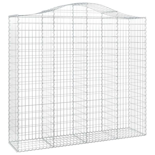 vidaXL Cestos gabi&atilde;o arqueados 30 pcs 200x50x180/200 ferro galvanizado