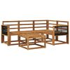 vidaXL Conjunto de Sof&aacute;s para Exterior 5 pcs Natural