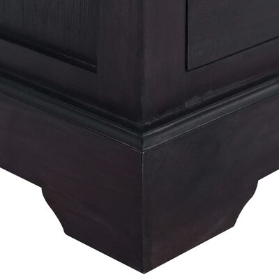 vidaXL Cómoda 45x35x100 cm madeira de mogno maciça preto-claro