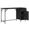 vidaXL Secret&aacute;ria de computador 131x48x75 cm derivados madeira preto