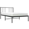 vidaXL Estrutura de cama com cabeceira 90x190 cm metal preto