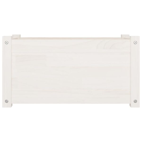 vidaXL Vasos/floreiras jardim 2 pcs 60x31x31 cm pinho maciço branco